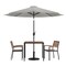 Flash Furniture Patio Set-35" Table-2 Chairs-Gray Umbrella-Base XU-DG-810060062-UB19BGY-GG - alternate 9
